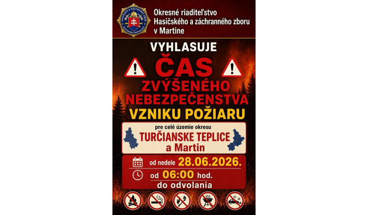 Čas zvýšeného nebezpečenstva vzniku požiaru