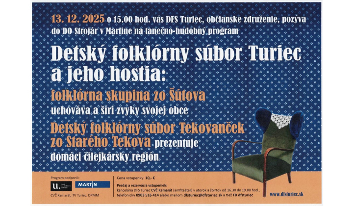 DFS Turiec - pozvánka na koncert 13.12.2025