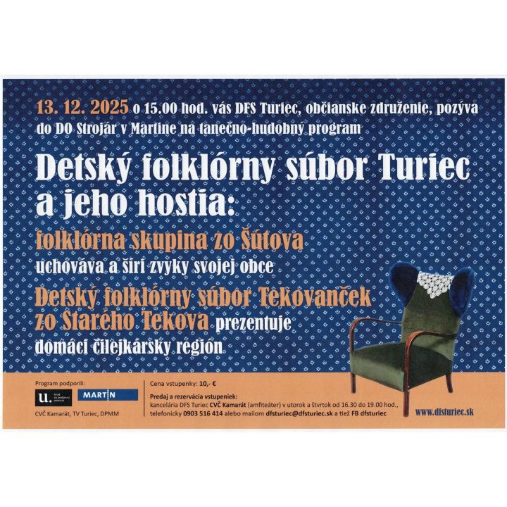 DFS Turiec - pozvánka na koncert 13.12.2025