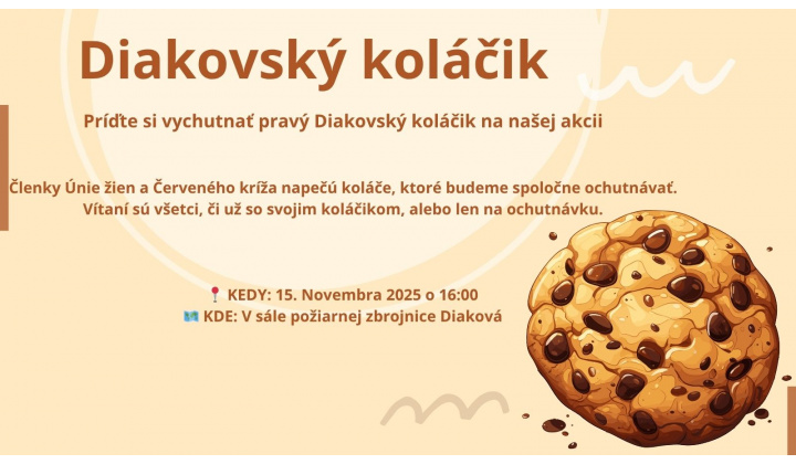 Diakovský koláčik - 15.11.2025 o 16h