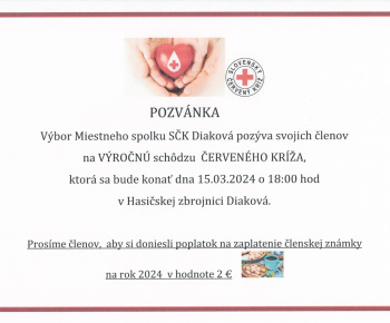 Miestny spolok Slov. červ. kríža