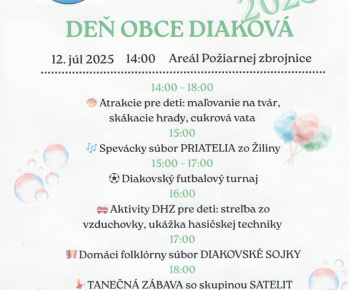 Aktuality / Deň obce Diaková - 12.07-2025 od 14h - foto