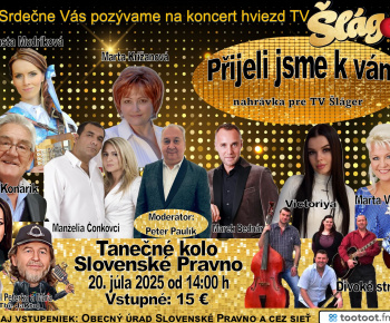 Aktuality / Pozvánka na nahrávku TV Šláger - 15.07.2025 v S. Pravne - foto