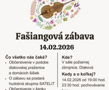 Aktuality / Pozývame na Fašiangovú zábavu 14.02.2026 - foto