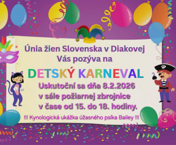 Aktuality / KARNEVAL pre deti - nedeľa 08.02.2026 od 15h do 18h - foto