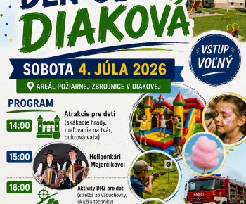 Aktuality / Deň obce Diaková - sobota 4. júla 2026 od 14h - foto