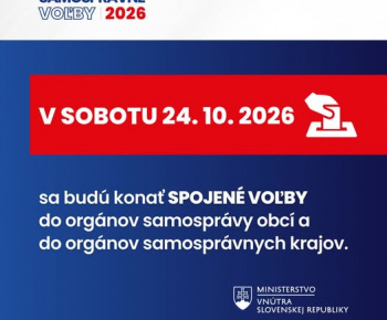 Aktuality / Spojené samosprávne voľby - sobota 24.10.2026 - foto