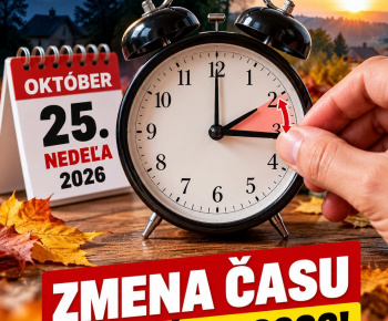 Aktuality / V nedeľu 25.10.2026 sa mení letný čas na zimný - foto