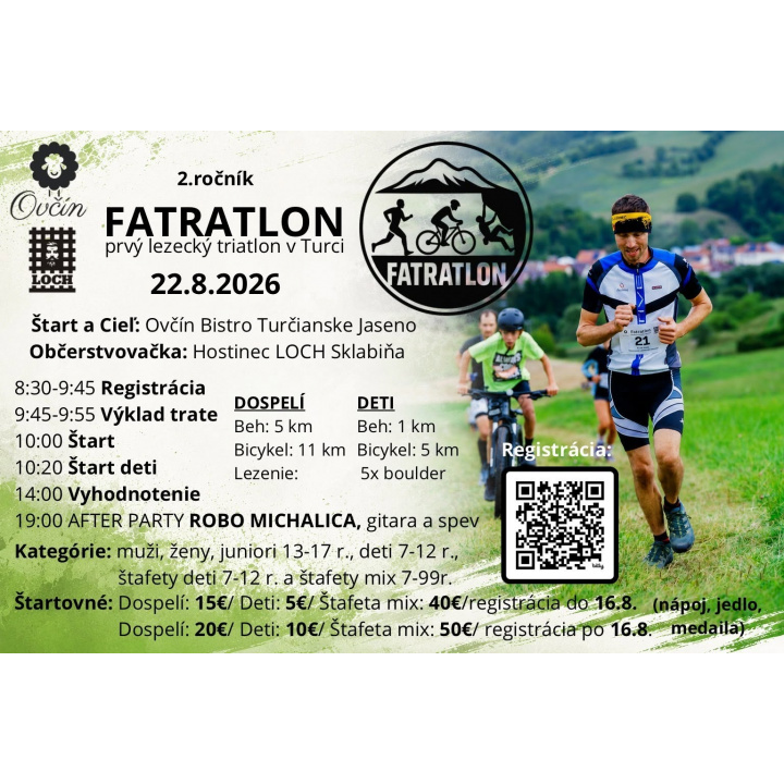 FATRATLON - 22.08.2026 - časť trasy vedie aj cez Diakovú