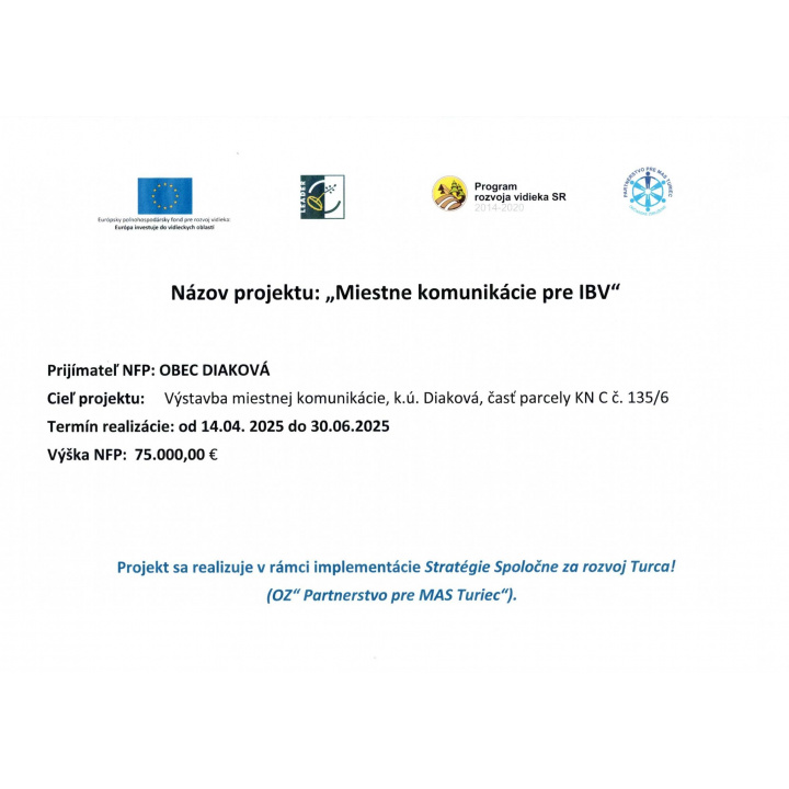 Informácia o schválenom projekte