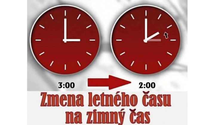 V nedeľu 26.10.2025 prechádzame na zimný čas